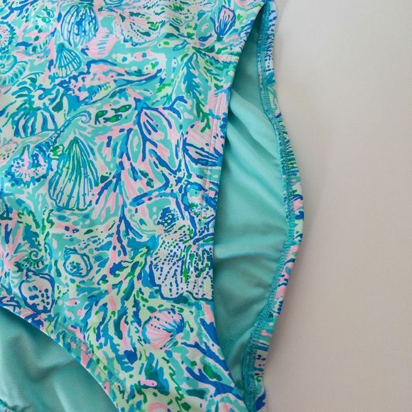 Lilly Pulitzer Brin One Piece Swimsuit Women’s Size 10 Scoop Back - Picture 5 of 9